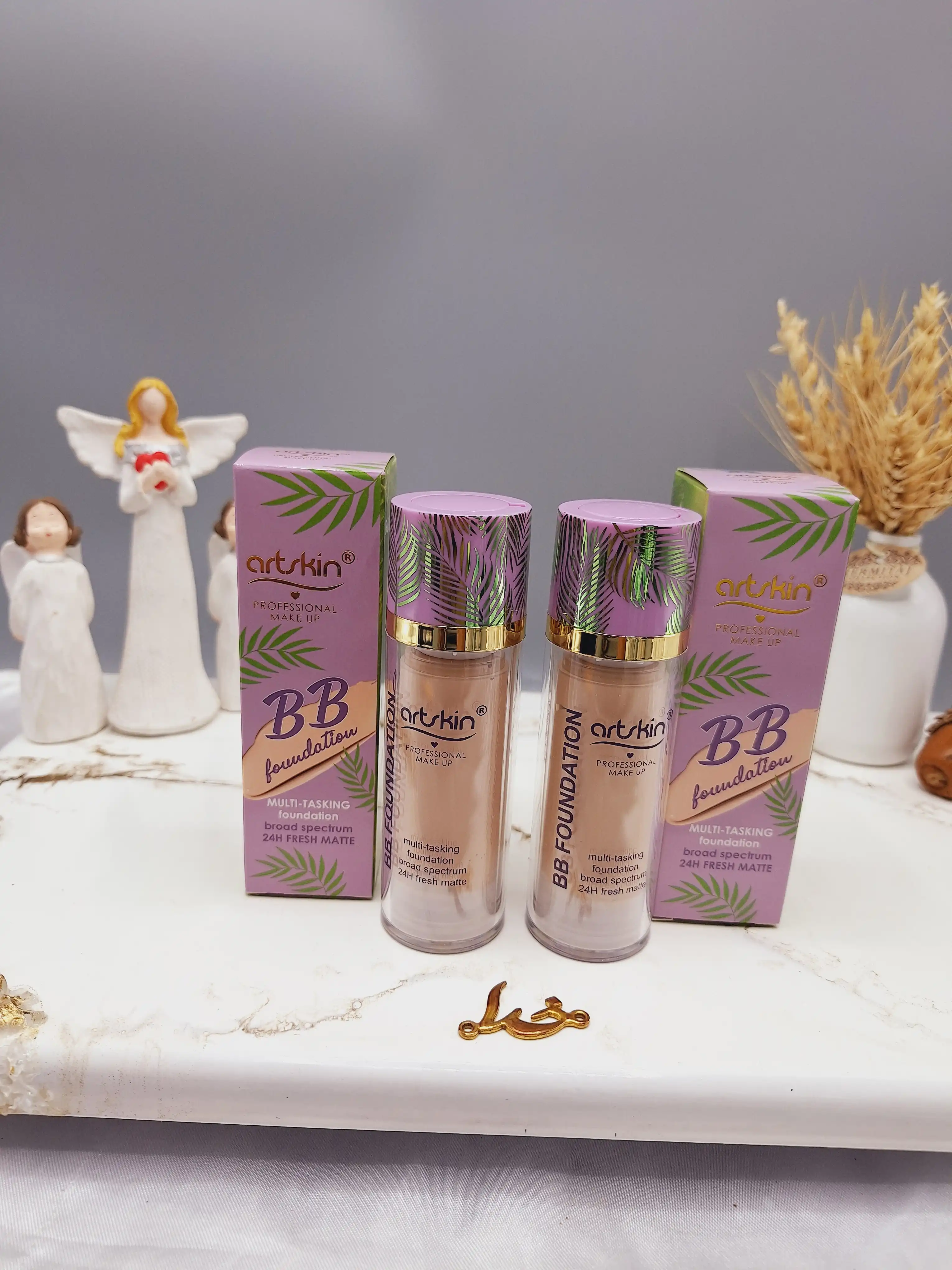 بی بی کرم پودر  پمپی گیاهی BB برند ارت اسکین artskin کد AS973124