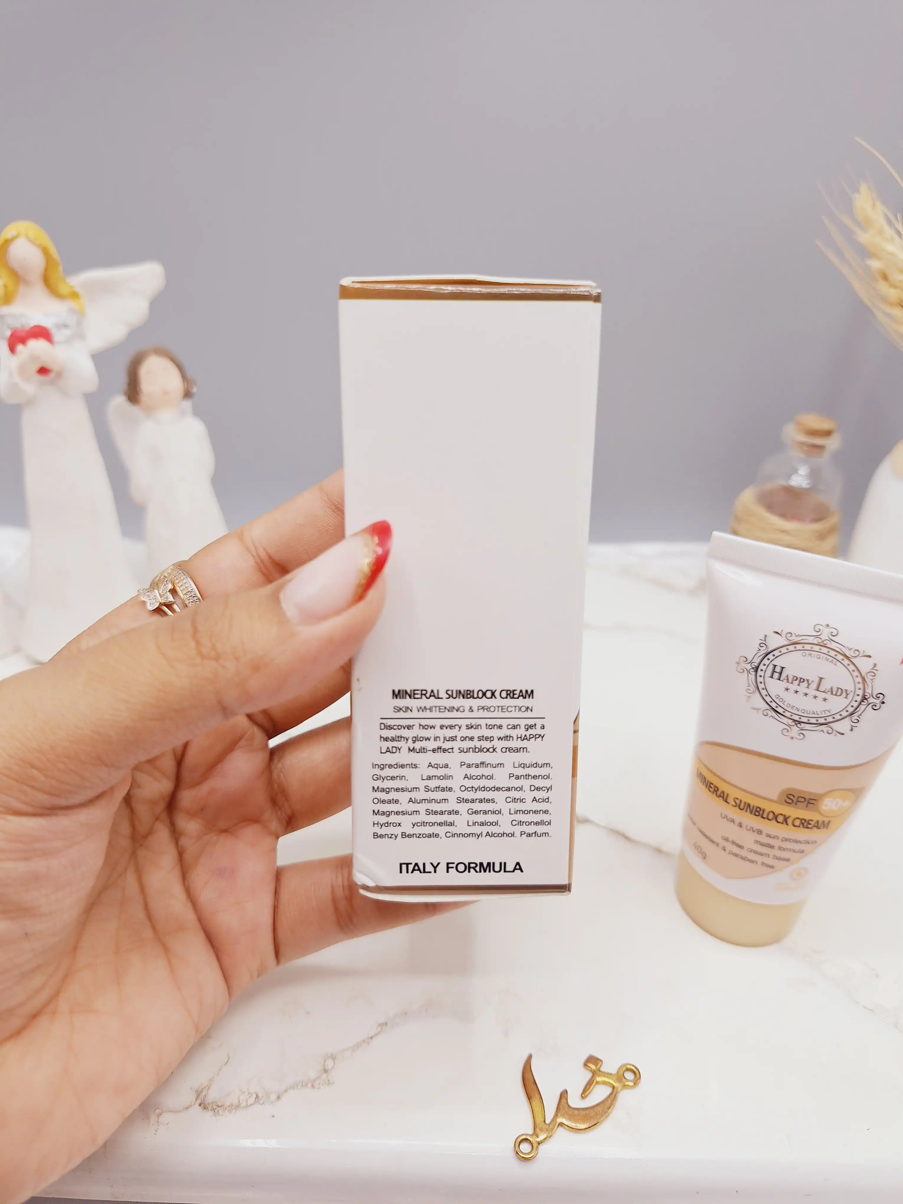 کرم ضد آفتاب ضد آب و بدون پارابن  با ‏SPF 50+‏ برند هپی لیدی HAPPY LADY کد HL_308