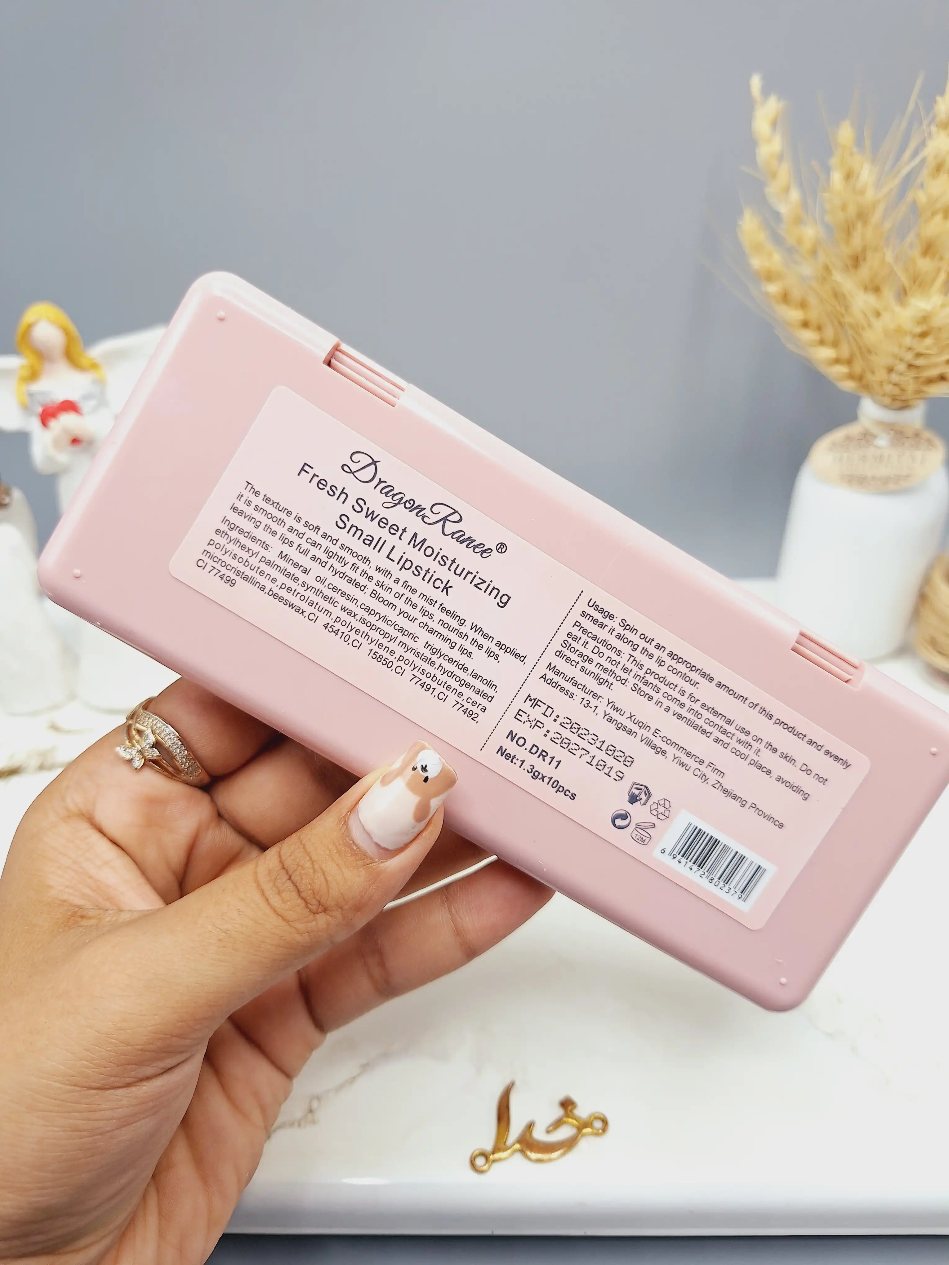 پک رژ لب جامد مینی توت فرنگی برند دراگون رانی کد 2379