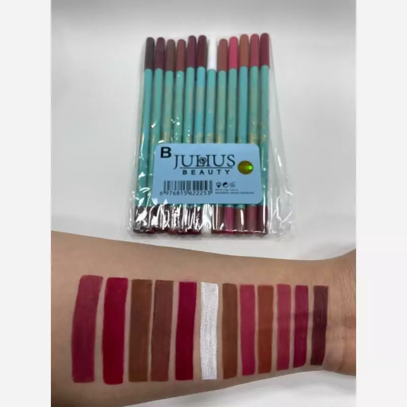 پک 12 تایی خط لب جولیوس بیوتی JULIUS BEAUTY کد 2253