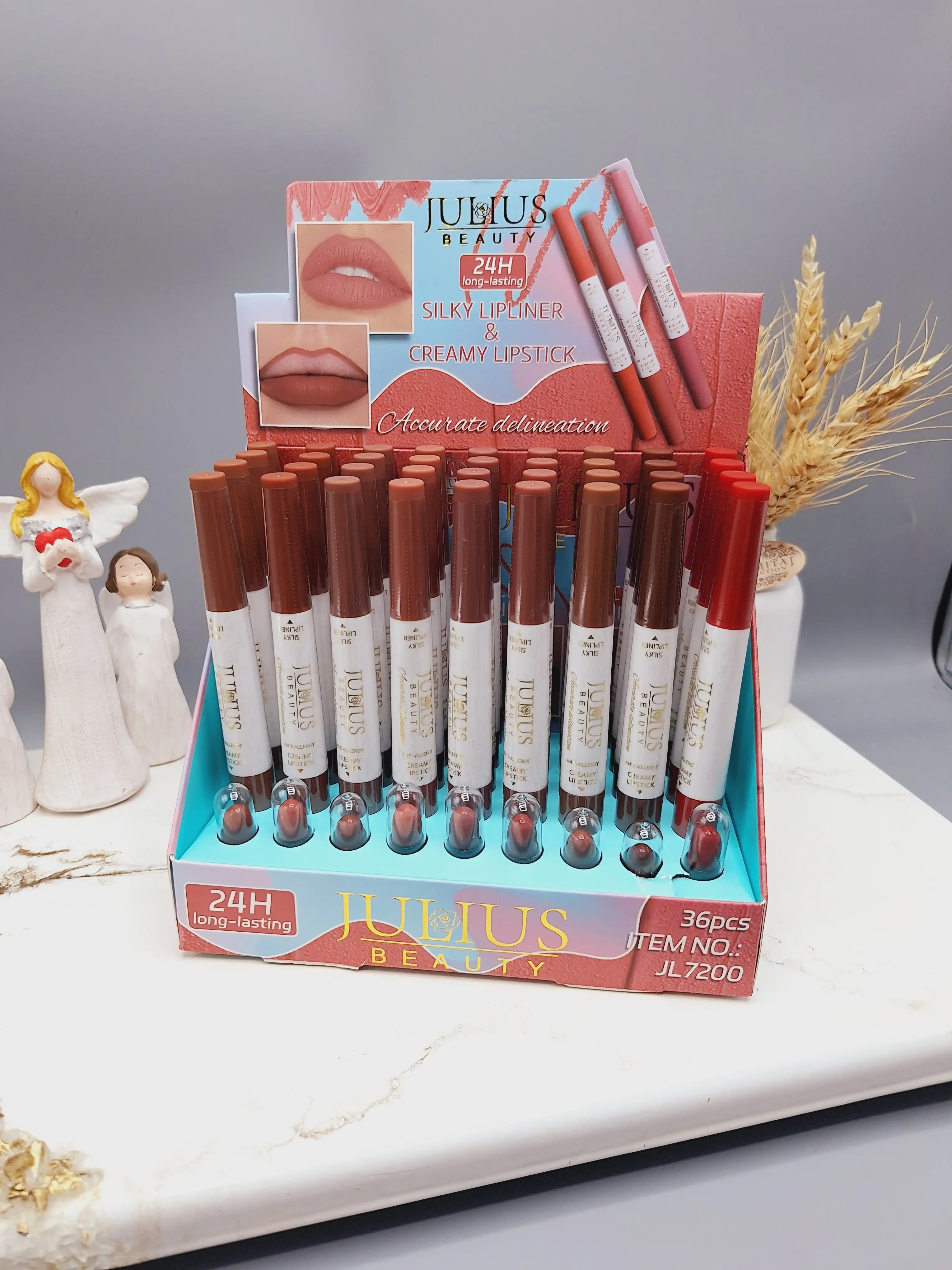 رژلب و خط لب دو طرفه جولیوس بیوتی Julius Beauty کد 7200