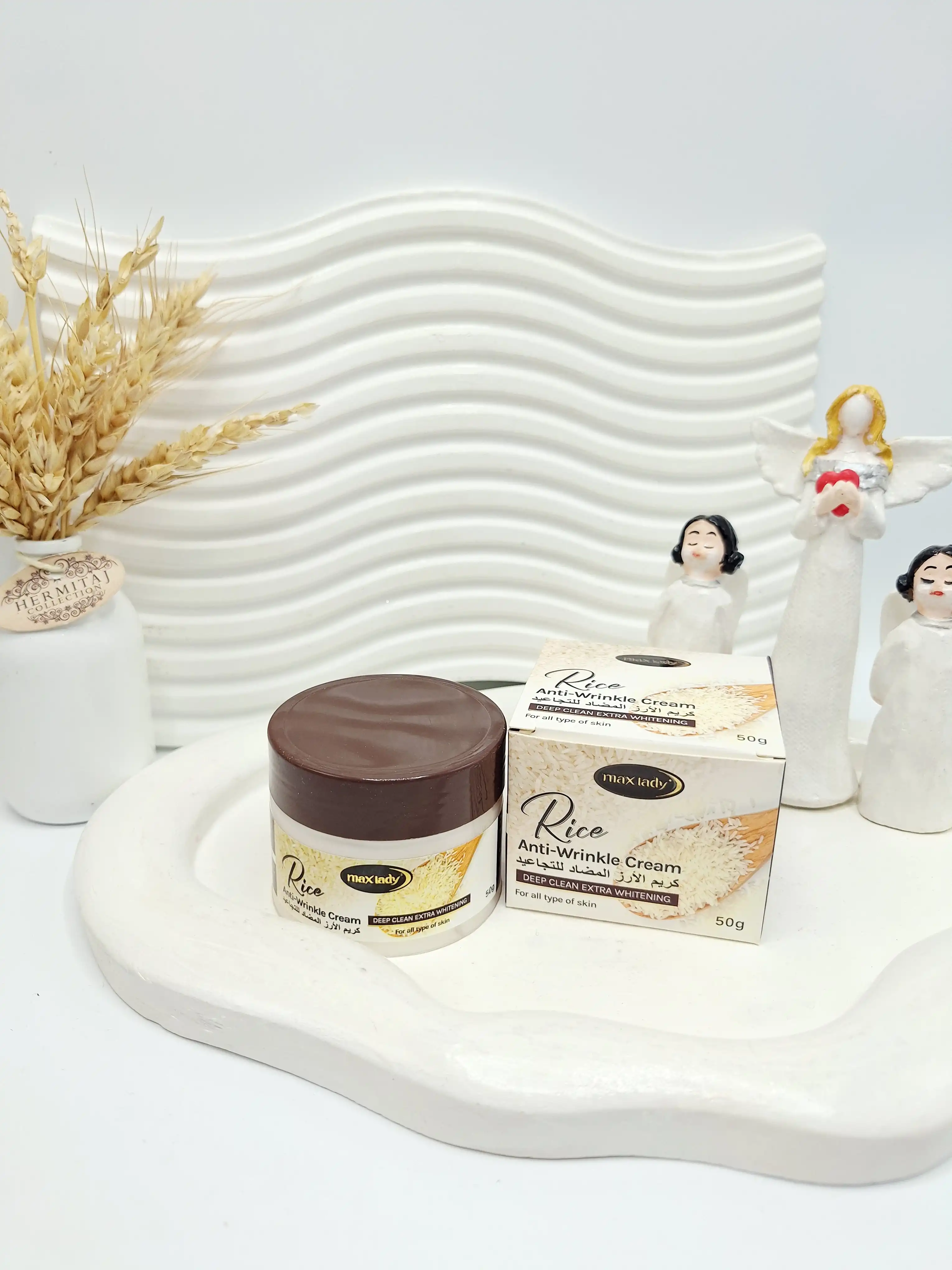 کرم صورت برنج روشن کننده مکس لیدی کد 6099