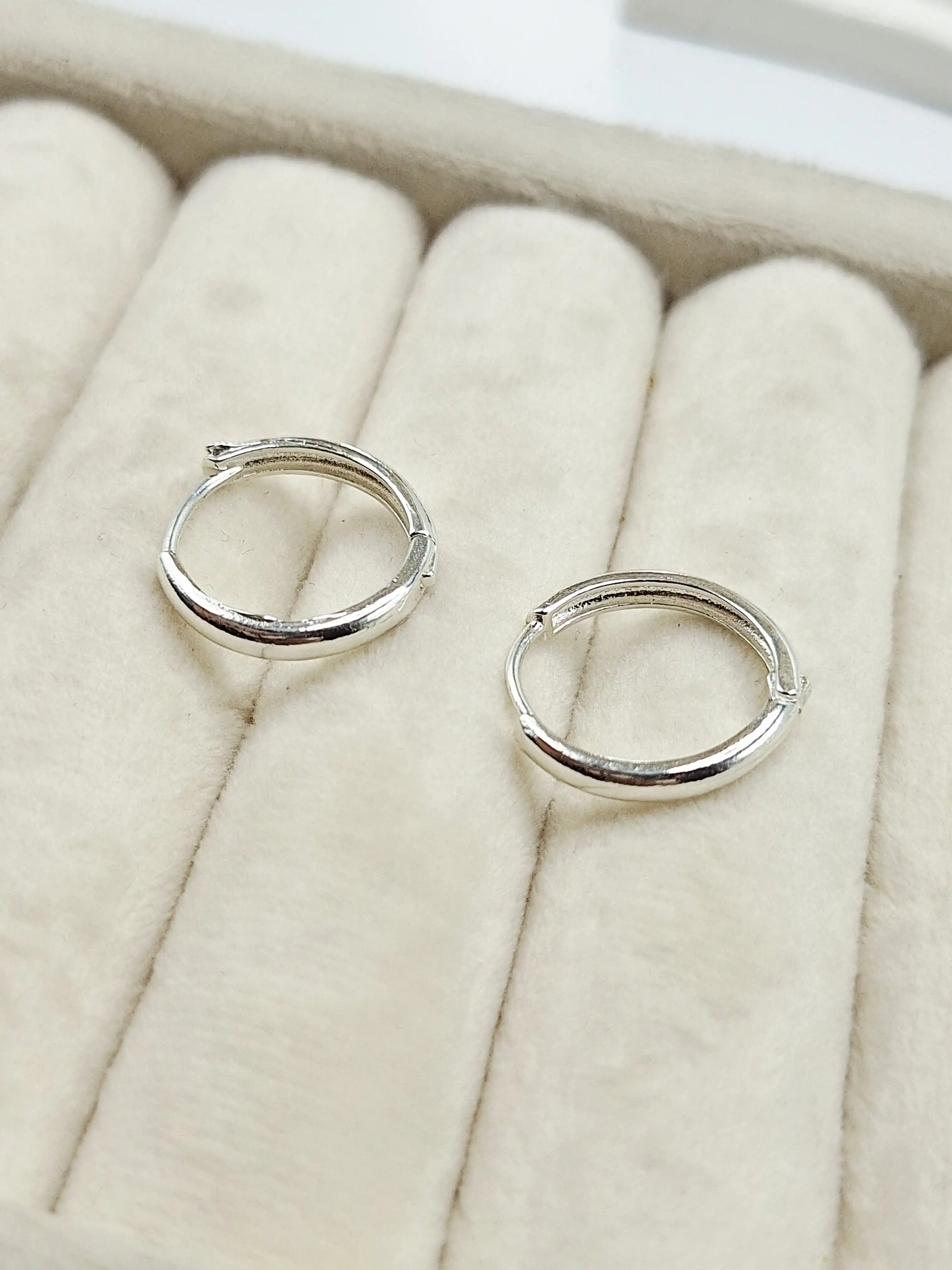 گوشواره قفلی رینگ ساده استیل